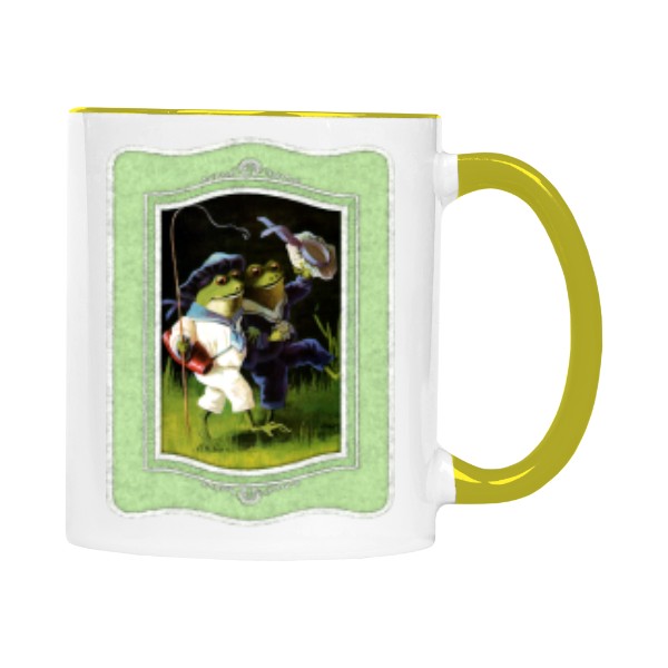 Hrnek malý barevný s potiskem Žáby