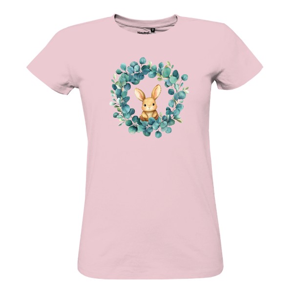 Tričko s potiskem Zajíček v eukalyptu