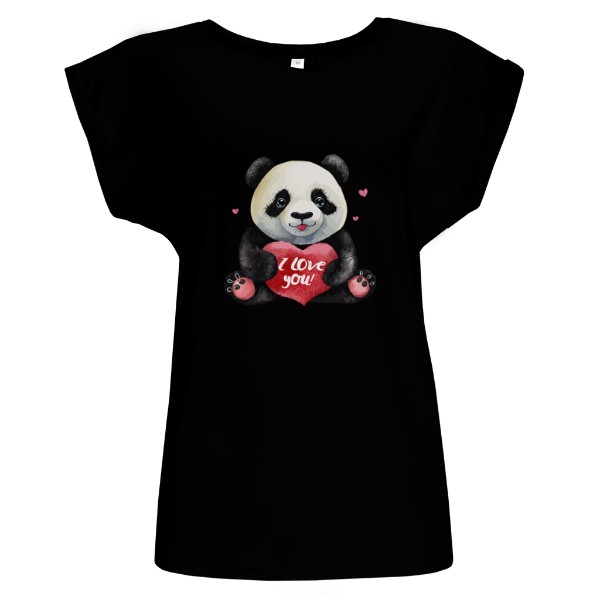 Tričko s potiskem Zamilovaný medvídek panda