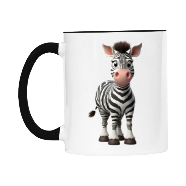 Hrnek malý barevný s potiskem Zebra