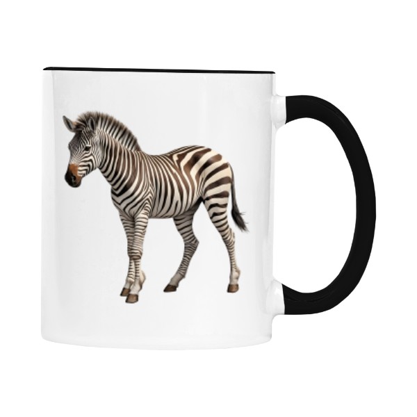 Hrnek malý barevný s potiskem Zebra