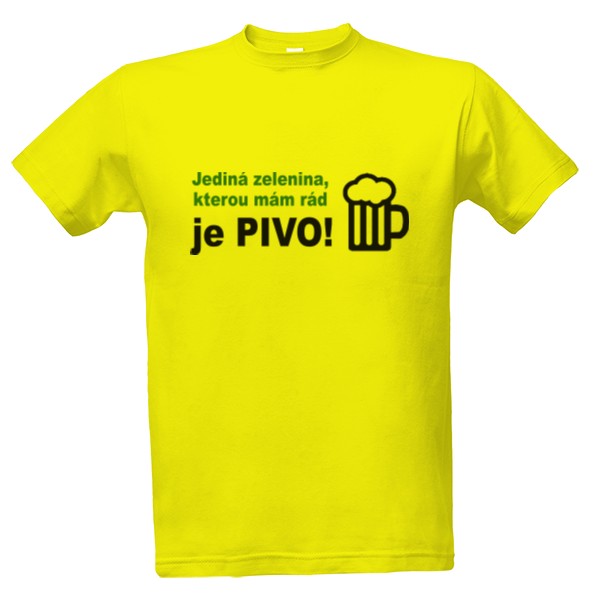 Tričko s potiskem Zelenina pivo