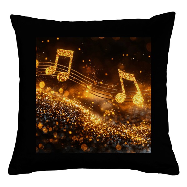 Polštář bavlněný  s potiskem Zlaté noty