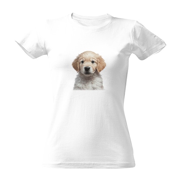 Tričko s potiskem Zlatý retrívr - štěně