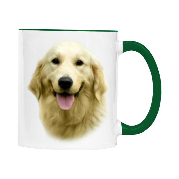 Hrnek malý barevný s potiskem Zlatý retrívr