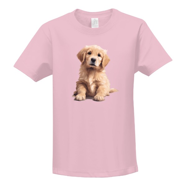 Tričko s potiskem Zlatý retrívr štěně