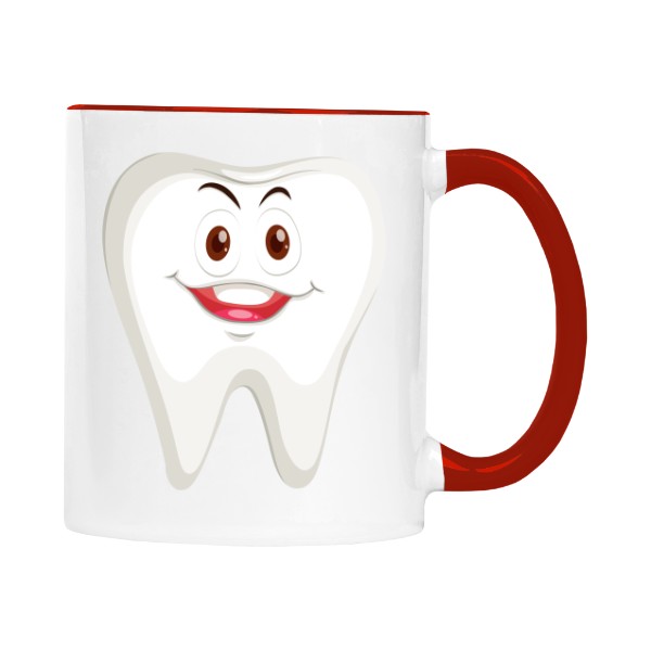 Hrnek malý barevný s potiskem Zub